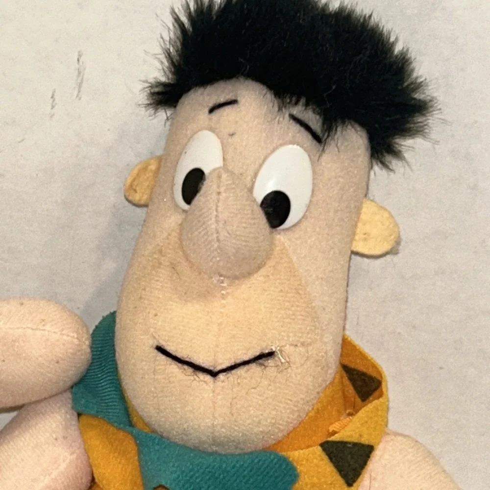 Vintage‎ 1987 Hanna Barbera  Fred Flintstone Barney Rubble Plush Toy P4